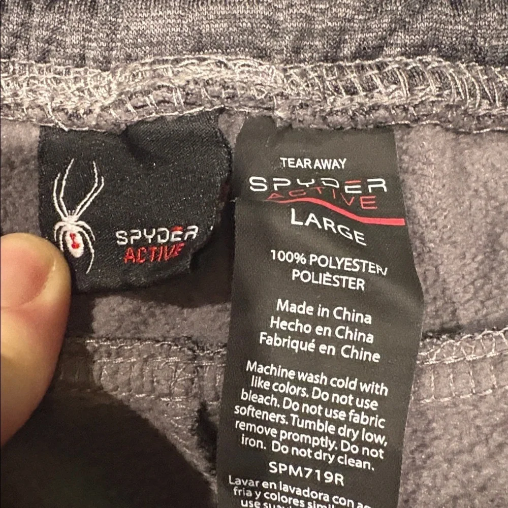 Spyder - Men's Tech Fleece Lined Joggers, pant. Size Large. Dary Gray / Charcoal